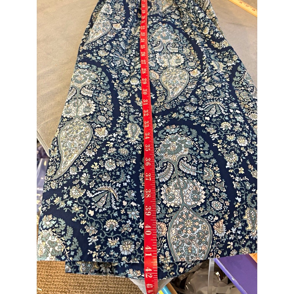 J.CREW Womens Paisley Poplin Cotton Long A-Line Dress Sz 4 Boho Prairie Cottage - Picture 5 of 12